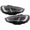 Μπροστινά Φανάρια Set Για Audi A3 8V 12-16 DRL Full Led & Led Signal Μαύρα  Με Μοτέρ Carner - Image 3