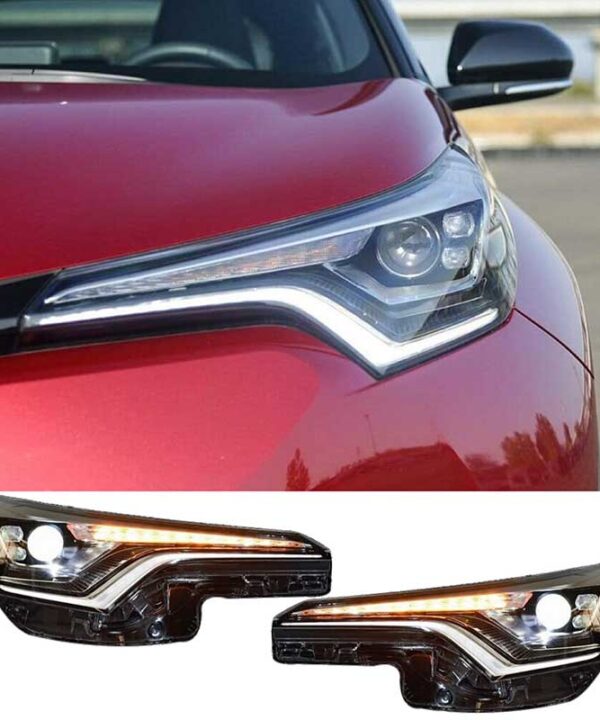 Kimpiris - Μπροστινά Φανάρια Set Για Toyota C-HR 16+ DRL Full Led & Led Signal With Motor Carner