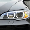 Μπροστινά Φανάρια Set Για Bmw X6 E71 08-15 4D Angel Eyes Full Led AFS Μαύρα Με Μοτέρ Carner - Image 4