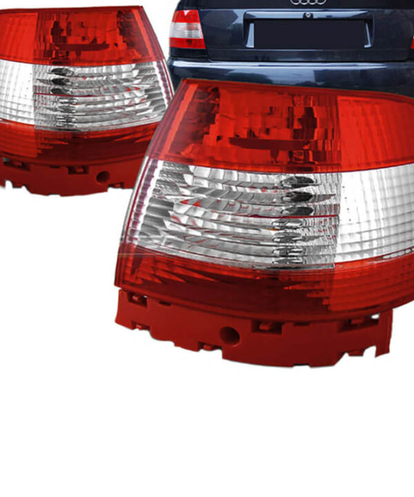 Kimpiris - Πισινά Φανάρια Set Για Audi A4 B5 94-00 Κόκκινο/Crystal Depo