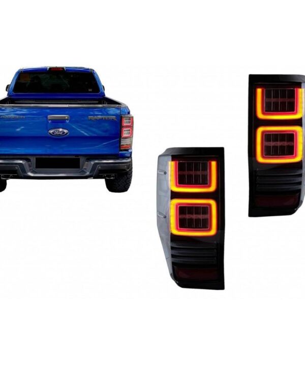 Kimpiris - Πισινά Φανάρια Set Για Ford Ranger 12-18 Led Bar Dynamic Μαύρα Full Led VLand