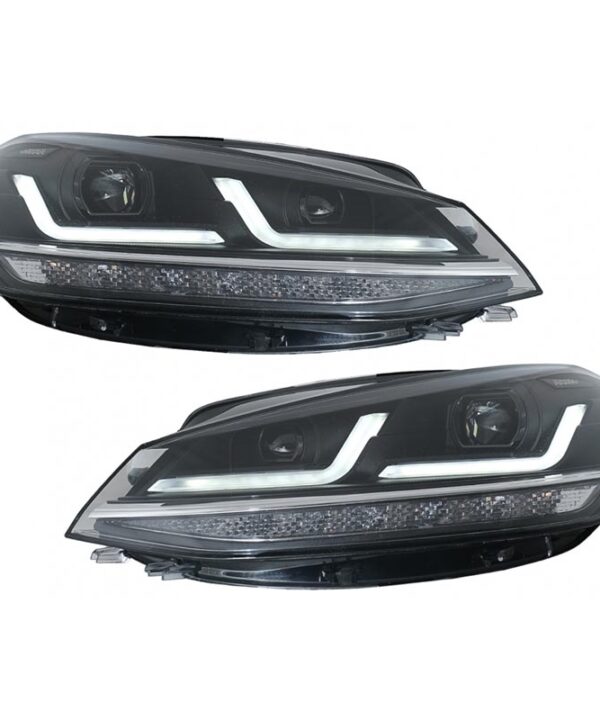 Alternative view of Μπροστινά Φανάρια Set Για Vw Golf VII (7.5) 17-19 DRL Full Led Halogen Version Black LEDHL10-BK Osram Ledriving
