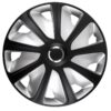 Kimpiris - Τάσια Τροχών Αυτοκινήτου 16" Craft 105100 Μαύρο-Ασημί Με Δαχτυλίδι Χρωμίου RC CBX 4 Τεμάχια