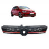 Kimpiris - Μάσκα Για Vw Golf VII (7.5) 16-19 GTI Look Κυψελωτή Με Κόκκινο Σιρίτι Και Βάση Αισθητήρα 1 Τεμάχιο