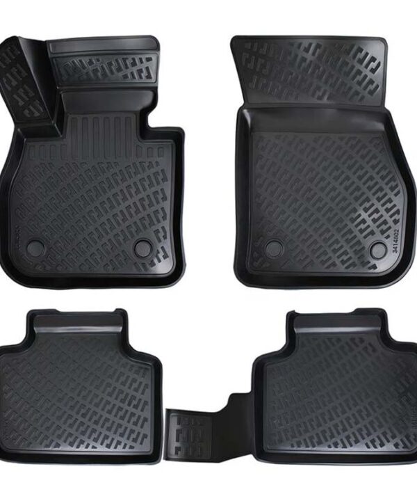 Kimpiris - Πατάκια Σκαφάκια 3D Από Λάστιχο TPE Για  Bmw X1 F48 15+ Black Rizline 4  Τεμάχια Μαύρα