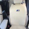 Πλατοκαθίσματα Μπροστινά Πετσέτα για BMW ///M Μπεζ 2 Τεμαχίων OEM - Image 4