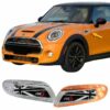 Kimpiris - Πλαϊνά Φλας Φτερού Για Mini Cooper F56 13+ Union Jack Flag Black Led White 2 Τεμάχια
