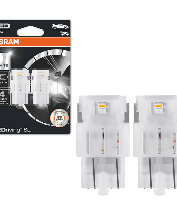 Kimpiris - Λάμπες Led T20 W21W / 3156 W3X16D Μονοπολικές 1.4watt 12volt 6000k Osram 7505DWP-02B 2 Τεμάχια