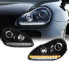 Kimpiris - Μπροστινά Φανάρια Set Για Porche Cayenne 02-06 D1S / H7/H1 Xenon Μαύρα Sonar