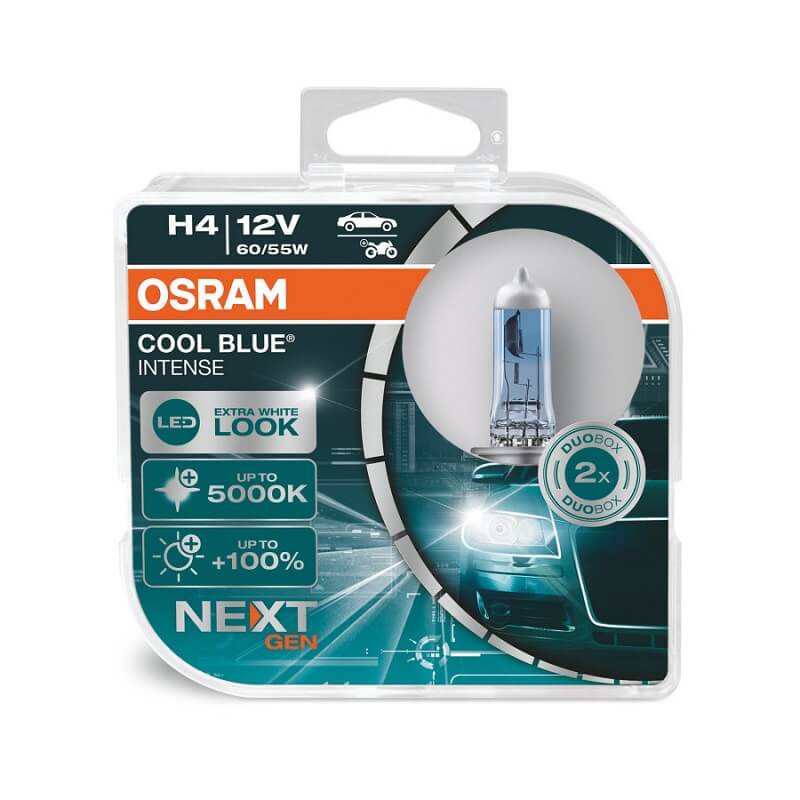 Λάμπες Αλογόνου H4 12V 60w/55w Cool Blue Intense Next Generation Osram 64193CBN-HCB2 Τεμάχια - Image 2
