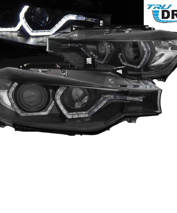 Alternative view of Μπροστινά Φανάρια Set Για Bmw 3 F30 / F31 11-15 3D Angel Eyes Μαύρα H7/H7 Με Μοτέρ Sonar