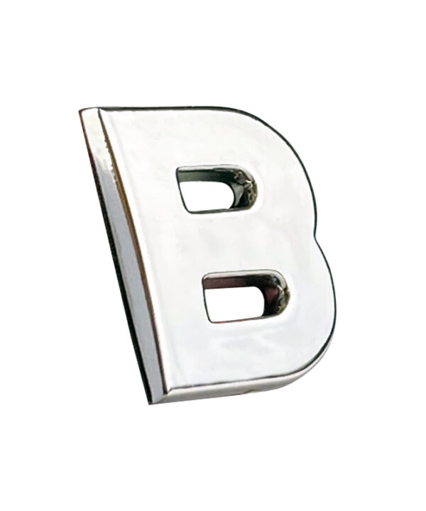Kimpiris - Αυτοκόλλητo Γράμμα Χρωμίου 3D ''B'' 2.7cm x 2.5cm 1 Τεμάχιο