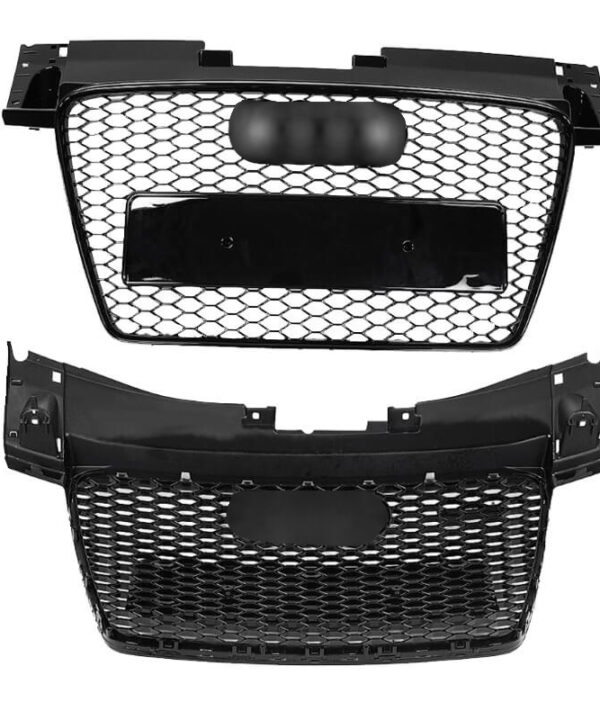 Alternative view of Μάσκα Για Audi TT 8J 06-14 TTRS Look  Κυψελωτή Γυαλιστερό Μαύρο 1 Τεμάχιο