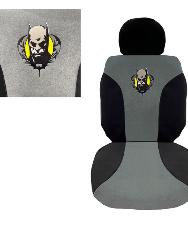 Alternative view of Καλύμματα Μπροστινών Καθισμάτων Fleece Batman Γκρι/Μαύρο 4 Τεμάχια 2619029