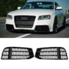 Kimpiris - Δίχτυ Προφυλακτήρα Εμπρός Πλαινό Για Audi A5 8T 08-16 Για Τον RS5 Προφυλακτήρα Γυαλιστερό Μαύρο Αριστερό & Δεξί 2 Τεμάχια