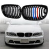 Kimpiris - Καρδιές Μάσκας Για Bmw 3 E46 03-06 Coupe/Cabrio Tri-color / Μαύρο Γυαλιστερό 2 Τεμάχια
