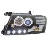 Μπροστινά Φανάρια Set Για Mitsubishi Pajero V60 00-06 Angel Eyes Μαύρα H7/H1 Manual Eagle Eyes - Image 4