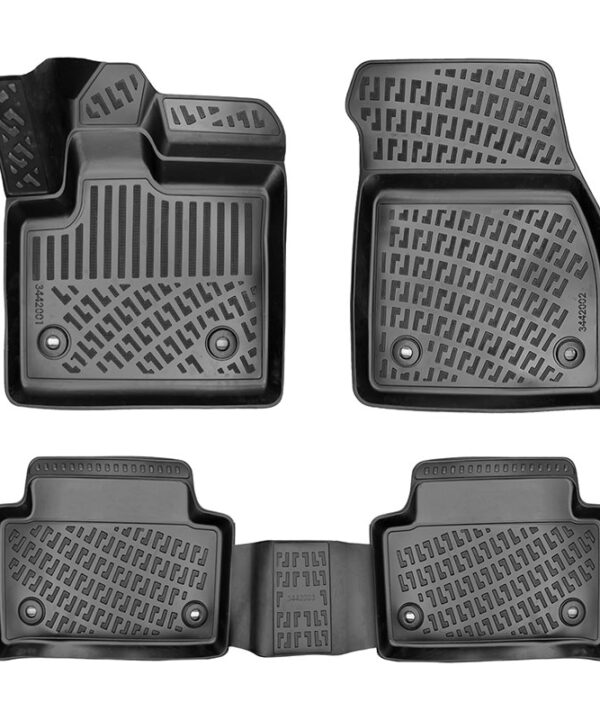 Kimpiris - Πατάκια Σκαφάκια 3D Από Λάστιχο TPE Για Land Rover Range Rover Evoque L551 2019+ Rizline 4 Τεμάχια Μαύρα