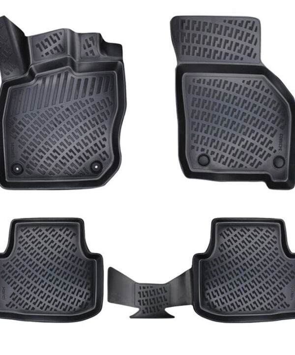 Kimpiris - Πατάκια Σκαφάκια 3D Από Λάστιχο TPE Για Seat Leon 4 (KL1/KL8) 2020+ Αυτόματο Rizline 4 Τεμάχια Μαύρα