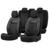 Kimpiris - Καλύμματα Αυτοκινήτου Otom Comfortline Design Universal Sued / Rachel / Δερματίνη Σετ Εμπρός / Πίσω 11 Τεμαχίων Μαύρο Με Άσπρο Ρέλι CMF-217