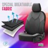 Καλύμματα Αυτοκινήτου Otom Signature Design Universal Δερματίνη / Rachel Σετ Εμπρός / Πίσω 11 Τεμαχίων Μαύρο Με Κόκκινη Ραφή SGT-2402 - Image 3