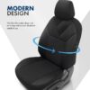 Καλύμματα Αυτοκινήτου Otom Tempo Design Universal Βαμβακερό Ύφασμα Rachel Σετ Εμπρός / Πίσω 11 Τεμαχίων Μαύρο TMP-1501 - Image 4