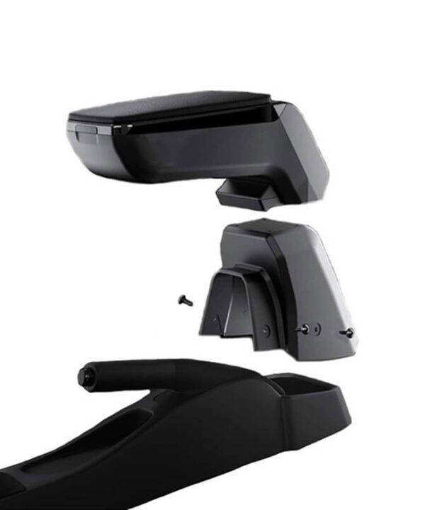 Kimpiris - Κονσόλα Χειροφρένου Τεμπέλης Armster S Για Fiat Panda (+Metal Bracket) 2012-2018 Μαύρο Χρώμα