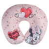 Kimpiris - Παιδικό Μαξιλαράκι Αυχένα Ταξιδιού Minnie Mouse ''Καρδιές'' 27cm x 23cm Ροζ 1 Τεμάχιο
