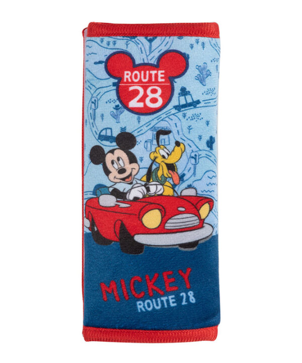 Kimpiris - Μαξιλαράκι Ζώνης Ασφαλείας Mickey - Pluto ''Route 28'' Βελούδινο Μπλε-Κόκκινο 1 Τεμάχιο