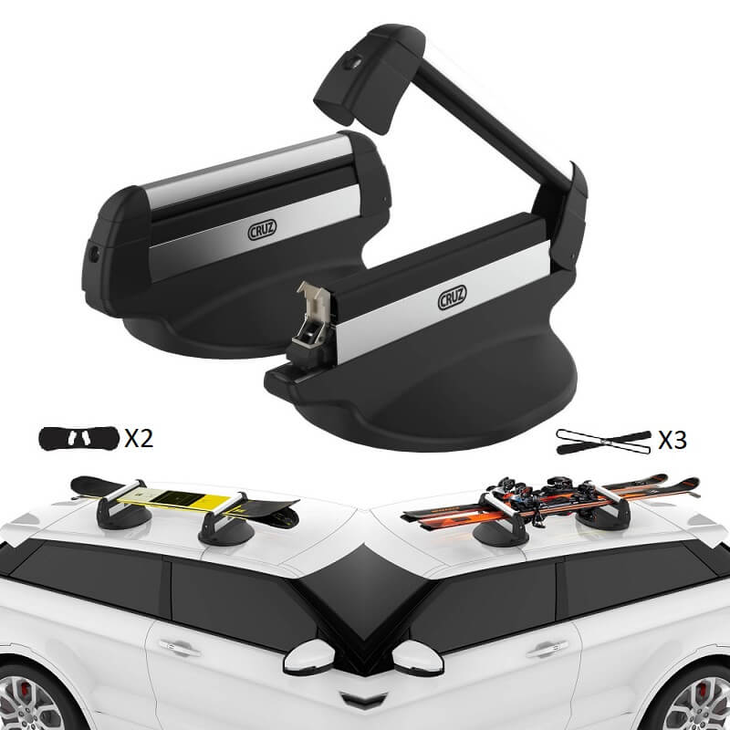 Kimpiris - Μπάρες Βάσεις Σκι / Snowboard Μαγνητικές CRUZ 940-294 (3 Ζεύγη Σκι ή 2 Snowboards) 2 Τεμάχια