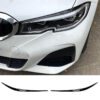 Kimpiris - Φρυδάκια Μπροστινών Φαναριών Για Bmw 3 G20 / G21 2019-2021 Pre-LCI Βαμμένα Μάυρο Γυαλιστερό Χρώμα 2 Τεμάχια