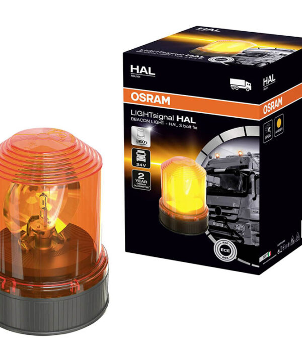 Kimpiris - Φάρος Ασφαλείας Αυτοκινήτου Osram Beacon Light H1 24Volt 2200K 150 x 193 mm Πορτοκαλί RΒL101