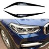Kimpiris - Φρυδάκια Μπροστινών Φαναριών Για Bmw X3 G01 & X4 G02 2018+ Βαμμένα Μάυρο Γυαλιστερό Χρώμα 2 Τεμάχια