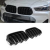 Kimpiris - Καρδιές Μάσκας Για Bmw X2 F39 18+ M4 Look Με Διπλή Γρίλια Μαύρο Γυαλιστερό 2 Τεμάχια