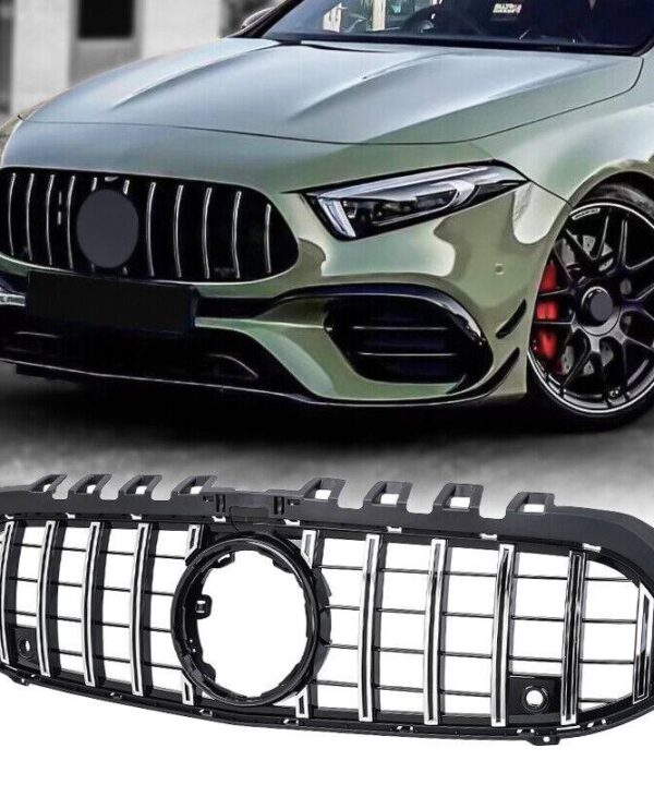 Kimpiris - Μάσκα Για Mercedes-Benz A-Class W177 18+ GT Amg Panamericana Look Μαύρο/Χρώμιο 1 Τεμάχιο