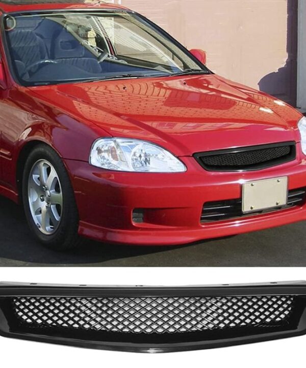 Kimpiris - Μάσκα Για Honda Civic 99-01 Sport Look Χωρίς Σήμα Μαύρη Γυαλιστερή 1 Τεμάχιο
