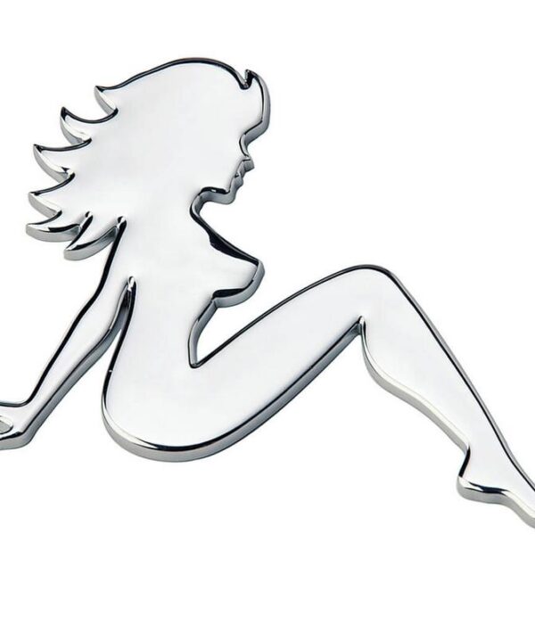 Kimpiris - Αυτοκόλλητo 3D "Naked Girl" Χρώμιο 6cm x 8.5cm 1 Τεμάχιο