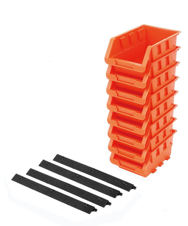 Kimpiris - Plastic Tool Bin Organiser Set 8 Pcs 16.4 x 10.5 x 7.6cm Tactix 320604