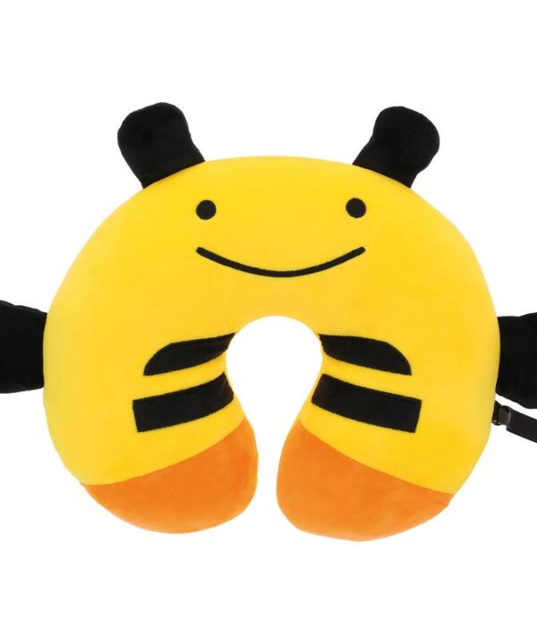 Kimpiris - Παιδικό Μαξιλαράκι Αυχένα Ταξιδιού Happy Confort Μέλισσα 27cm x 23cm Μαύρο-Κίτρινο 1 Τεμάχιο