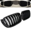 Kimpiris - Καρδιές Μάσκας Για Bmw X3 F25 LCI 14-17 / X4 F26 14-17 M4 Look Με Διπλή Γρίλια Μαύρο Γυαλιστερό Με 7 Γρίλιες Και Πλαίσιο Carbon 2 Τεμάχια