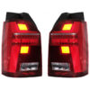 Πισινά Φανάρια Set Για Vw T6 15-20 Full Led Bar Κόκκινο/Crystal Carner Με Dynamic Φλας - Image 3