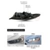Μπροστινά Φανάρια Set Για Ford Mondeo mk5 13-16 DRL Chrome H7/Led Με Φλας Dynamic Carner - Image 2