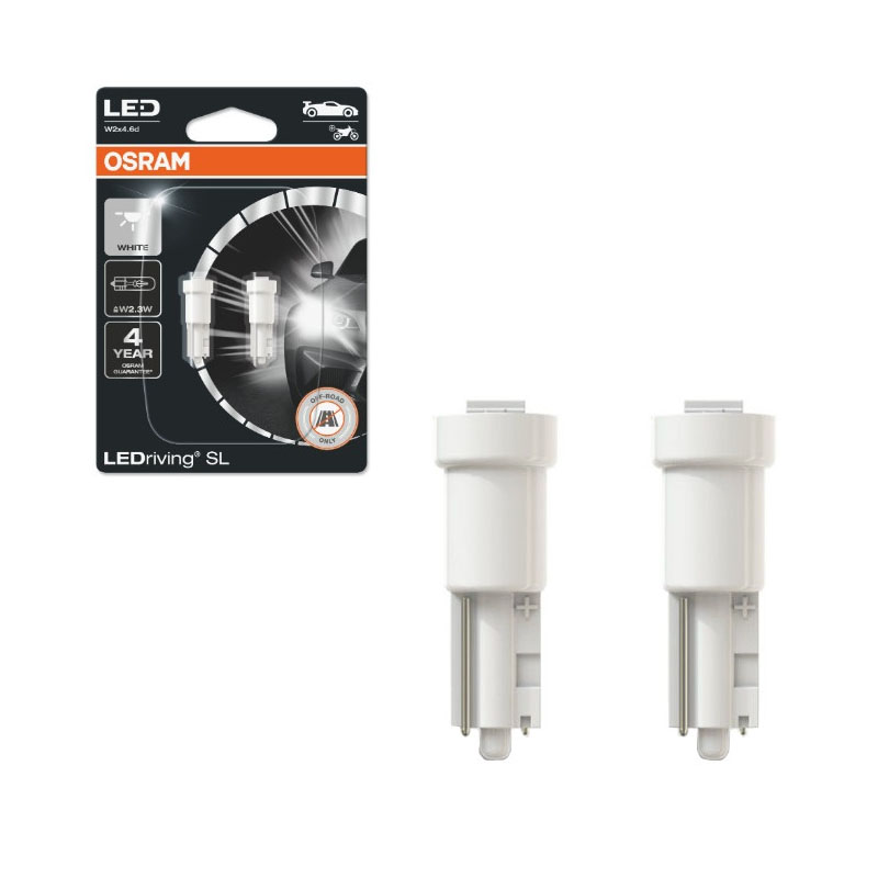 Kimpiris - Λάμπες Led T5 W2x4.6d 12Volt 0.25watt Λευκές 6000k Osram 2723DWP-02B 2 Τεμάχια