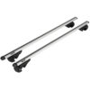 Μπάρες Οροφής Αλουμινίου Universal Rackit RK004 120cm Railing System Σετ Με Πόδια Και Κλειδαριά Ασημί 2 Τεμάχια - Image 2
