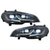 Μπροστινά Φανάρια Set Για Bmw X5 E70 07-14 Double L LED Bar Μαύρα Upgrade Xenon To Led Με Μοτέρ Carner - Image 2