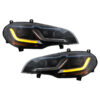 Μπροστινά Φανάρια Set Για Bmw X5 E70 07-14 Double L LED Bar Μαύρα Upgrade Xenon To Led Με Μοτέρ Carner - Image 3