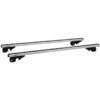 Kimpiris - Μπάρες Οροφής Αλουμινίου Universal Rackit RK004-1 135cm Railing System Σετ Με Πόδια Και Κλειδαριά Ασημί 2 Τεμάχια