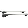 Kimpiris - Μπάρες Οροφής Αλουμινίου Universal Rackit RK004 135cm Railing System Σετ Με Πόδια Και Κλειδαριά Ασημί 2 Τεμάχια