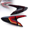 Πισινά Φανάρια Set Για Toyota C-HR 2016-2019 Full Led Bar / Dynamic Φλας Black - Image 4