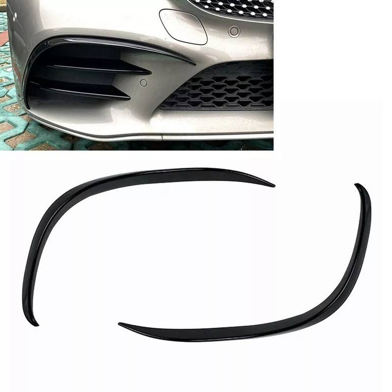 Kimpiris - Splitters Μπροστινού Προφυλακτήρα Για Mercedes-Benz C-Class W205 / C205 / S205 2014-2018 Amg Line Έκδοση Γυαλιστερό Μαύρο 2 Τεμάχια